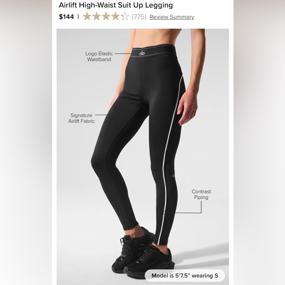 🌟BRAND NEW WITH • ALO Yoga Black Airlift High-Waist Leggings